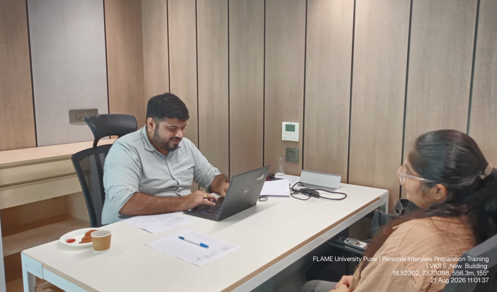 Interview preparation session in progress